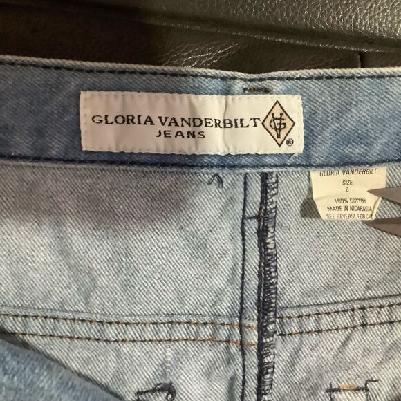 VINTAGE Y2K Gloria Vanderbilt Jean mini skirt Sz 6 - Picture 10 of 10
